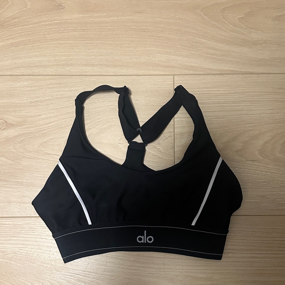 ALO Yoga Black and White Sports Bra